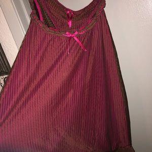 EUC Lane Bryant Cacique Brown with pink nightie size 18